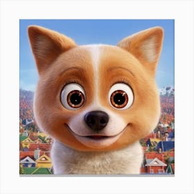 Dog With Big Eyes Canvas Print