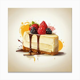 Slice Of Cheesecake Canvas Print