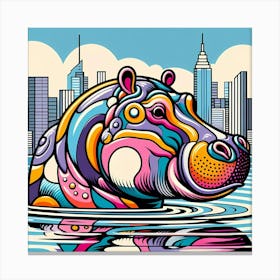 Hippo 4 Canvas Print