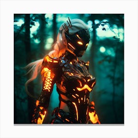 Cyborg lady Canvas Print