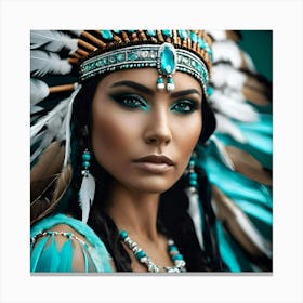 Native Amer Princess 1 Canvas Print