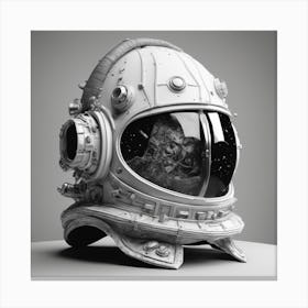 Astronaut Helmet Canvas Print