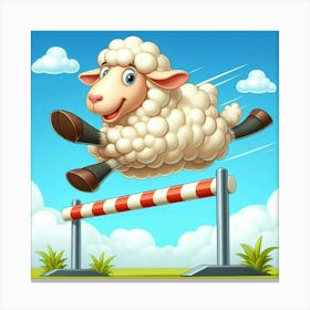 A Sheep That Can Jump Over the Moon: The Incredible Journey of a Barnyard Daredevil Canvas Print