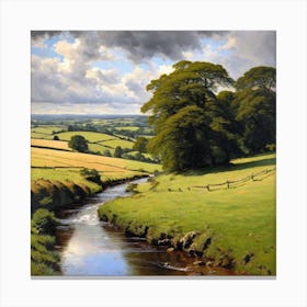 Stream In The Countryside 3 Canvas Print