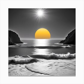 Sunset At The Beach Canvas Print