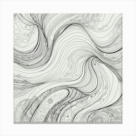 Default Abstract Line Art Print 3 Canvas Print