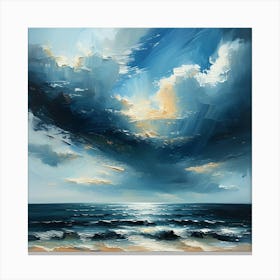 Cloudy Sky Over The Sea Canvas Print