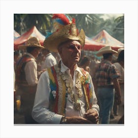 Man In A Hat Canvas Print