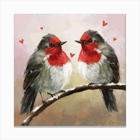 Love Birds Serenade Print Art - Set The Mood For Love With Our Love Birds Serenade Print Art Canvas Print