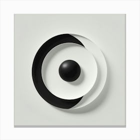 Equilibrium Black And White Canvas Print