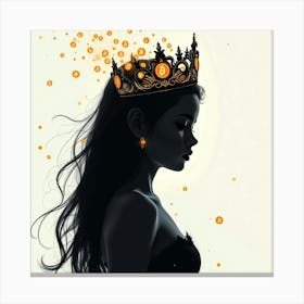 Portrait Of A Woman Wearing A Crown Canvas Print