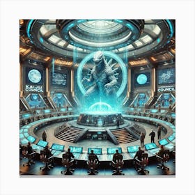 A Highly Detailed Science Fiction Illustration Of 1 1 Canvas Print