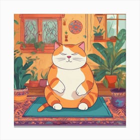 Cat Meditation Canvas Print