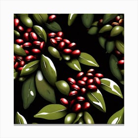 Seamless Pattern Of Pomegranate Canvas Print