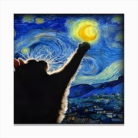 van goth black cat Canvas Print