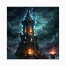 Dark Fantasy Castle Canvas Print