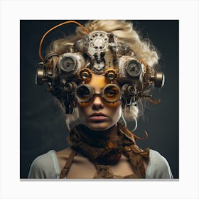 Steampunk Girl With Steampunk Costume Canvas Print