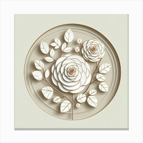 Minimalist, Flower of Roses 5 Canvas Print