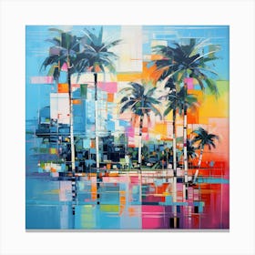 Trippy Miami Art Deco Canvas Print