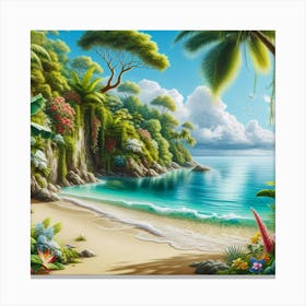 Tropical Beach 1 Canvas Print