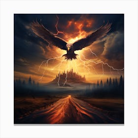 Eagle Flying In The Sky Canvas Print
