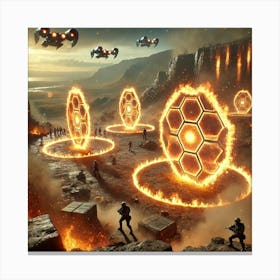 Flame Seraph Flame Shields Canvas Print