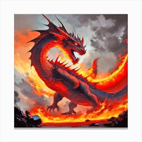 Fire Dragon 5 Canvas Print