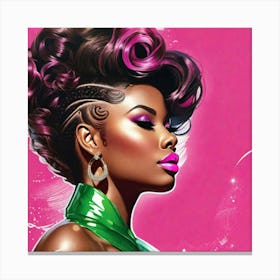 Portrait Of A Black Woman Canvas Print