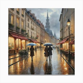 Europe In The Rain Art Print 0 Canvas Print