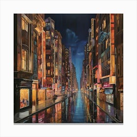 Night In The City Canvas Print