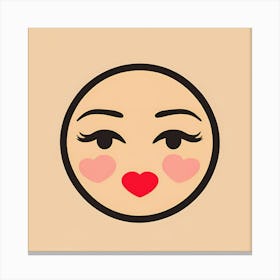 Emoji Face Canvas Print