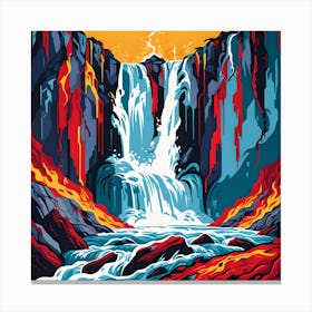 NEON WATERFALL Canvas Print