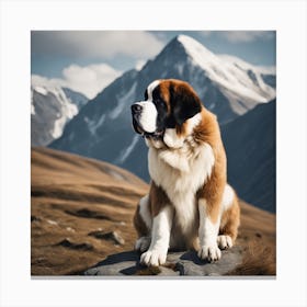 St Bernard Dog 4 Canvas Print