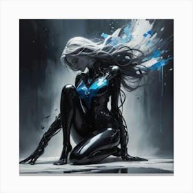 Cyborg Girl Canvas Print