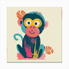 Charming Illustration Monkey 2 Canvas Print