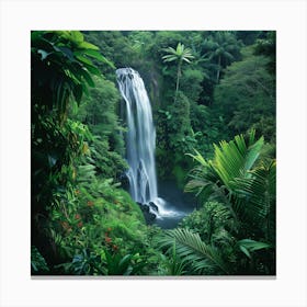 Waterfall In The Jungle Canvas Print