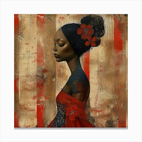 Woman In Red Canvas Print