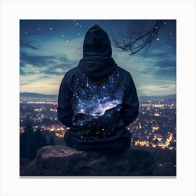 Galaxy Hoodie Canvas Print