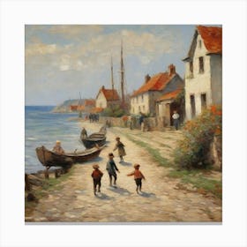 seaside village 1 Canvas Print