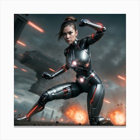 Female science fiction heroine Canvas Print