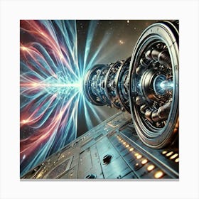 A Close Up Futuristic Sci Fi Depiction Resonance Cannon Canvas Print