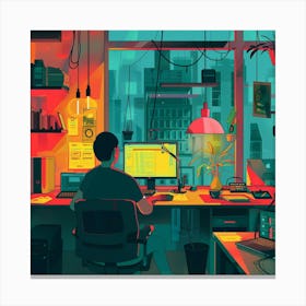 A Startup Incubator Lofi Illustration 1718666667 2 Canvas Print