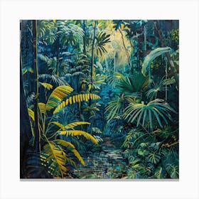 Amazon Rain Forest Series in Style of David Hockney 5 Canvas Print
