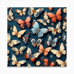 Butterflies pattern 1 Canvas Print