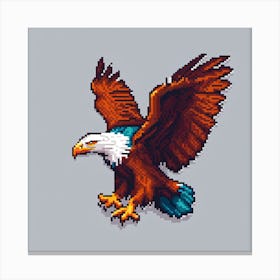 Eagle Pixel Art Canvas Print