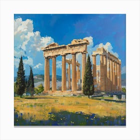 A Temple Of Olympian Zeus In Athens Oil Painting 1720009473 1 Canvas Print