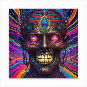 Psychedelic Skull Canvas Print