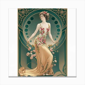 Deco Lady 2 Canvas Print