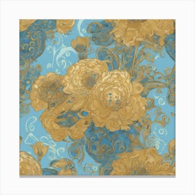 Gilded Blossoms Inspired By Klimt S Art (6) Canvas Print