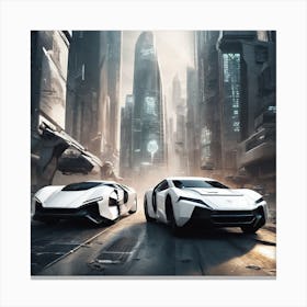 Futuristic Cars Canvas Print